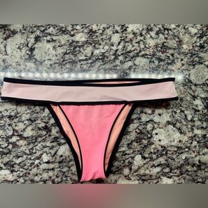 Victoria's Secret Peach and Black Bikini Bottom